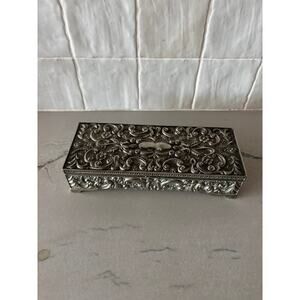 Vintage Godinger Silver Plate Trinket Jewelry Box